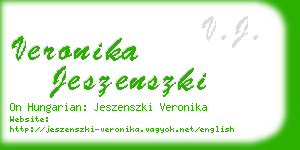 veronika jeszenszki business card